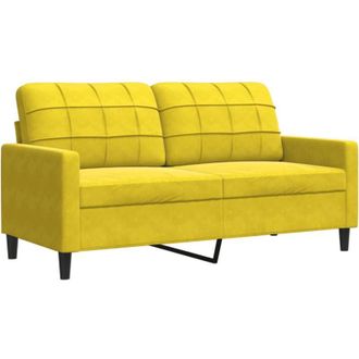 vidaXL Sof&aacute; De 2 Plazas Terciopelo Amarillo 140 Cm Vidaxl