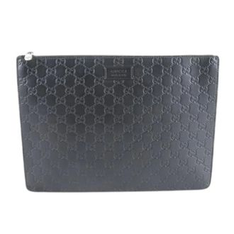 Gucci Pre-owned Clutches, male, Black, Size: ONE SIZE Pre-owned Guccissima Clutch