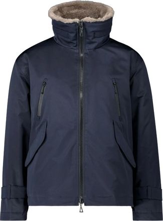 AMBER & JUNE Gewatteerd jack met klepzakken - Dames - Jassen - Blauw - Maat: M Leer