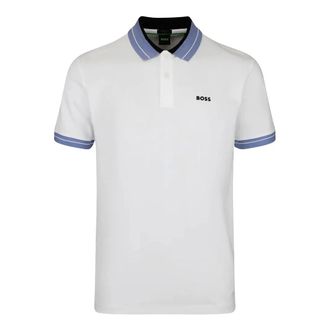 HUGO BOSS Hugo, Polo Shirts, male, White, Size: 2XL Stretch Cotton Polo Shirt