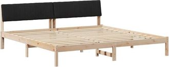 vidaXL Estructura De Cama Con Cabecera Marr&oacute;n Y Negro 200 X 200 Cm Vidaxl