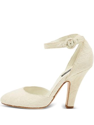 Dolce & Gabbana Majolica-jacquard pumps - White