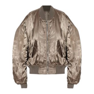 Rick Owens Bomber Jackets, female, Brown, Size: 2XS Insulated Bomber Jacket