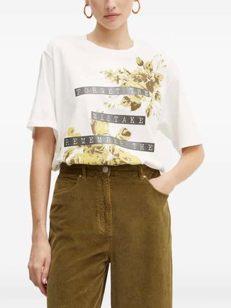 Pinko floral-print T-shirt - White