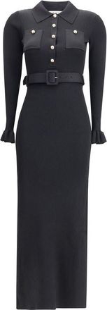 Self Portrait Long ribbed Womens Dress