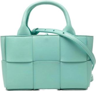 Bottega Veneta Pre-owned Arco Tote Bag - Dames - Vintage Mini Tas - Blauw - ONE Size - Leer - Vintage
