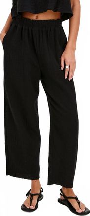 Rails Leon Crop Pants In Black Gauze