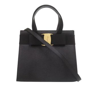 Ferragamo Pre-owned Ferragamo Lizard Embossed Leather Vara Bow Satchel Ladies U506OJT40HQXLUNF