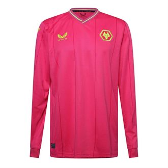Castore Heren Wolves keepersshirt met lange mouwen (Bietenwortel Paars)
