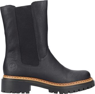 Rieker Luna Lonchel Chelsea Boots - Dames - Chelseaboots - Zwart - 36 EU - Leer - Schoenen