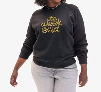 Clare Vivier Le Weekend Sweatshirt In Black Marigold