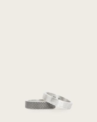 AllSaints Mars Tex Ring Set