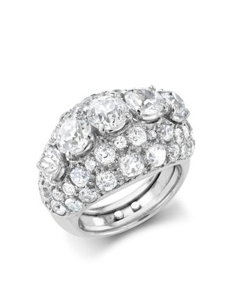 Ren&eacute; Boivin pre-owned platinum Art Deco diamond ring - Silver