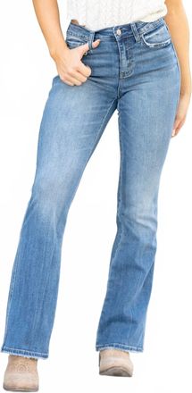 Flying Monkey Err-Ree High Rise Boot Cut Jean In Medium Blue