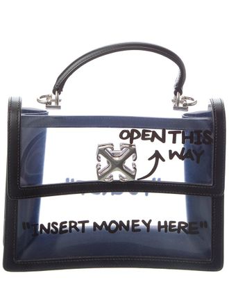 Off-white Jitney 2.8 Top Handle Vinyl & Leather Satchel