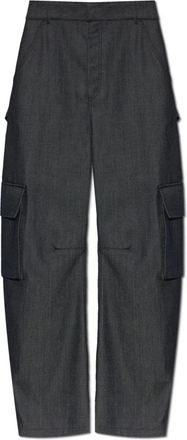 Balenciaga Wolbroek - Dames - Broeken - Grijs - S - Wol - Broeken