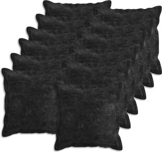 vidaXL Funda De Almohada 12 Uds. Houten Gris Antracita 45 X 45 Cm Vidaxl