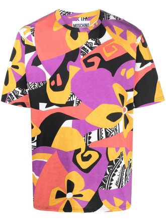 Moschino T-shirt con stampa collage - 1888 - Multicolore