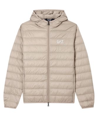 Emporio Armani Packable Down-Filled Jacket with Horizontal Quilting and Stand-Up Collar