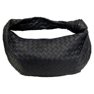 Bottega Veneta Pre-owned Womens Teen Jodie Shoulder Bag in Black Lamb Leather - One Size