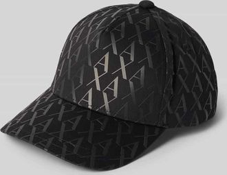 A|X Armani Exchange Basecap mit Logo-Muster in Dunkelgrau, Größe 1