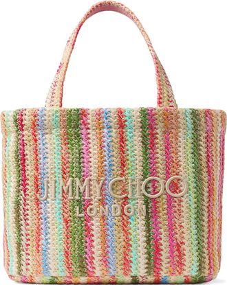 Jimmy Choo London Borsa tote a righe - Rosa