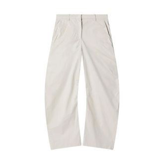 Acne Studios Wide Trousers, female, Beige, Size: XS Casual Twill Trousers