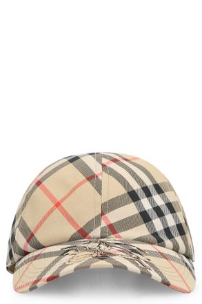 Burberry Beige Logo Checks Baseball Cap