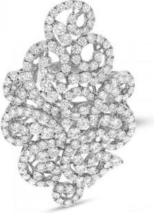 Allurez 6.36ct 18k White Gold Diamond Ladys Ring