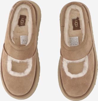 UGG Womens Mules Bea Mary Jane Brown Wool