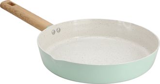 Gibson Home Marbleton Ceramic Nonstick Alumium 11 Inch Frying Pan in Mint