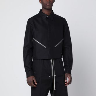 Rick Owens Black cropped jacket with zip