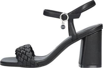 Mexx Zwarte Leren Sandalen Jools - Dames - Sandalen met hakken - Zwart - 42 EU - Schoenen