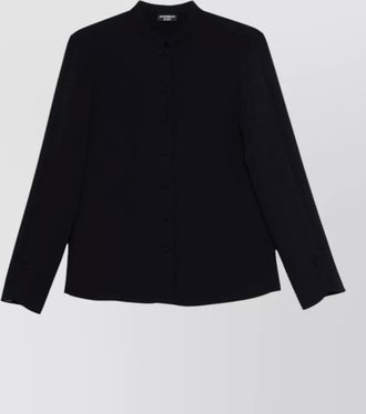 Emporio Armani crepe shirt long sleeves mandarin collar