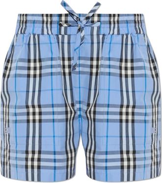 Burberry Evelyn Shorts - Dames - Korte Broeken - Blauw - XS - Katoen - Korte Broeken