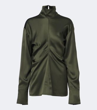 Toteme Blusa Slouch in raso cr&ecirc;pe