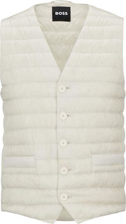 HUGO BOSS Mens P Hanry Solid Patterned Blazer in Open White - Size 40 (Chest)