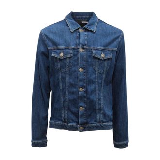 Imperial Denim Jackets, male, Blue, Size: L Giubbotto Denim Jacket
