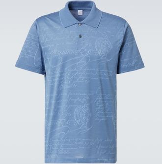 Berluti Scritto cotton piqu&eacute; polo shirt