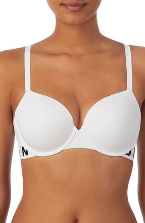 DKNY Cozy Boyfriend T-Shirt Bra in White at Nordstrom, Size 34Dd