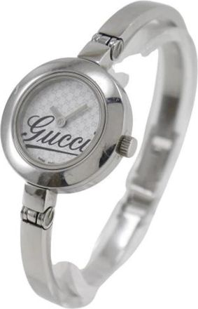 Gucci Pre-owned Roestvrijstalen Horloge - Dames - Vintage Horloges - Wit - ONE Size - Vintage