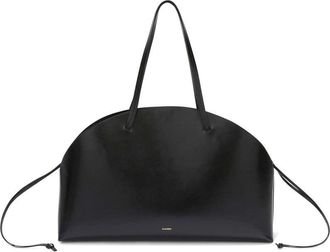Jil Sander Curved Silhouette Large Shoulder Bag In Calf Leather
