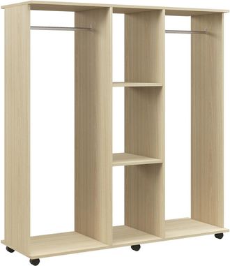 HOMCOM Armario ropero 120x40x128 cm madera natural