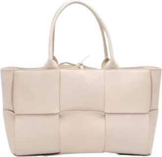 Bottega Veneta Pre-owned Tote Bags, female, White, Size: ONE SIZE Pre-owned Arco Tote