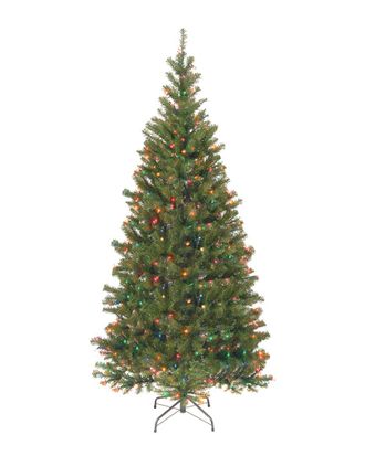 National Tree Company 7 Aspen Spruce Hinged Tree With 400 Multi Lights