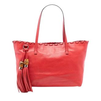 Gucci Pre-owned Tote Bags, female, Red, Size: ONE SIZE Pre-owned Tassel Tote Bag