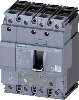 SIEMENS Interruttore scatolato Siemens 3VA11 160A 4 poli 25KA 3VA11163GD420AA0