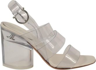 Ferragamo Womens Trezze 85 Sandal In White Transparent