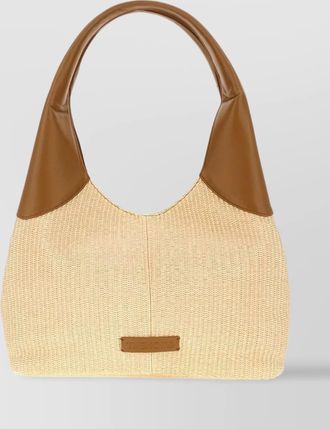 Themoir&egrave; straw shoulder bag