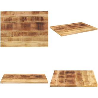 vidaXL Piano per Tavolo 90x70x3,8 cm Rettangolare Legno Mango Grezzo - Tavolo in legno - Piano per tavolo